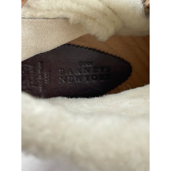 Barney’s NY Henry Cuir Suede Shearling Platform Clog Studded Ankle Boots Sz 36 - Picture 10 of 14